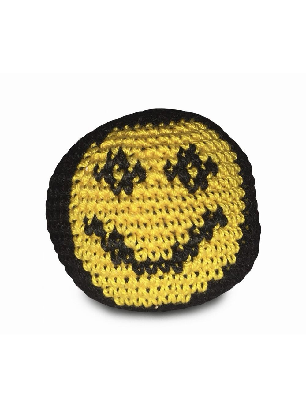 🔥World Footbag Happy Face Crochet Hacky Sack BNWT🔥